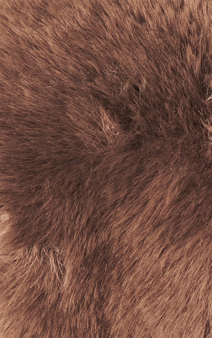 Mocha Faux Fur Trapper Hat image 3