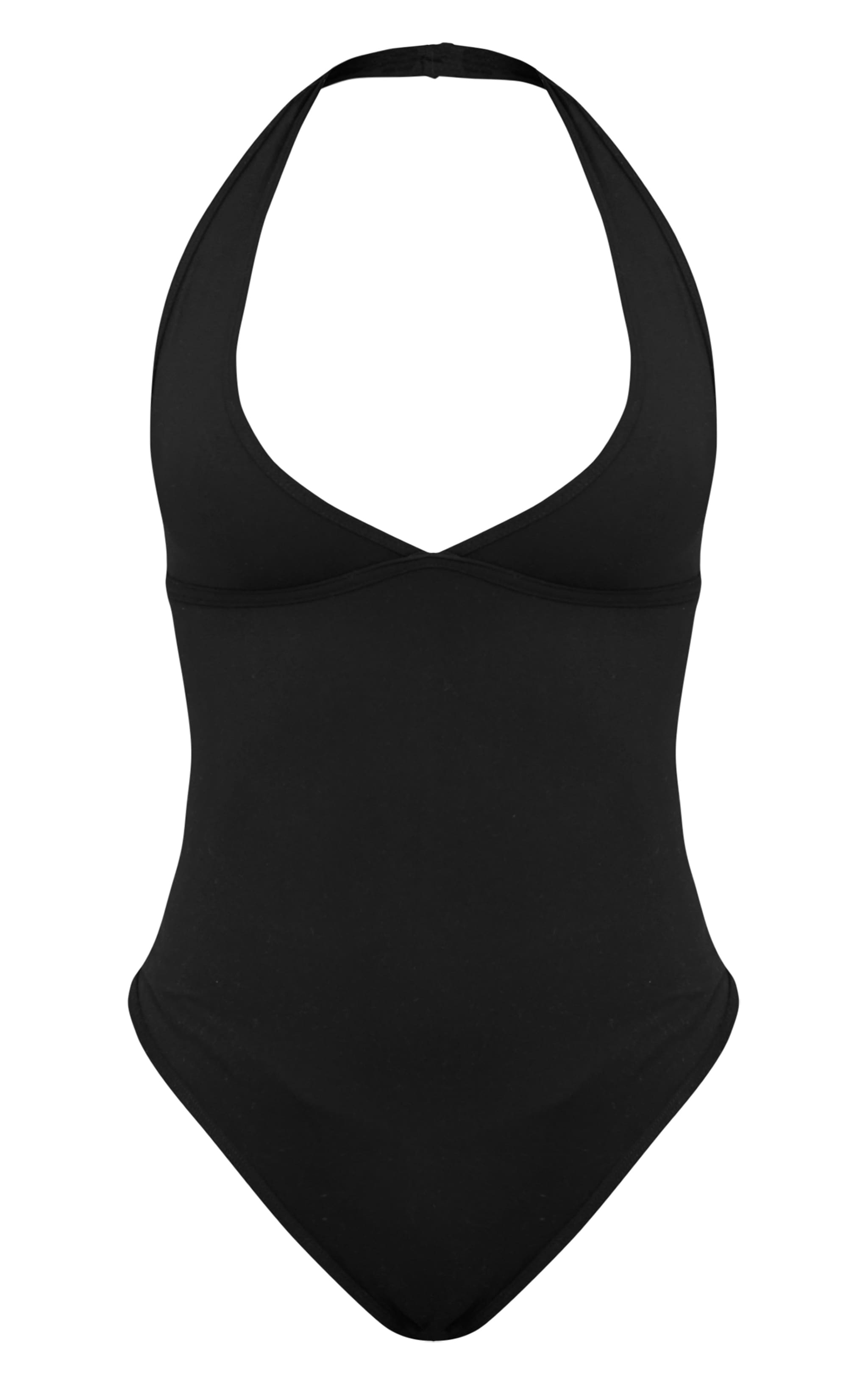 Black Contour Halterneck Bodysuit image 5