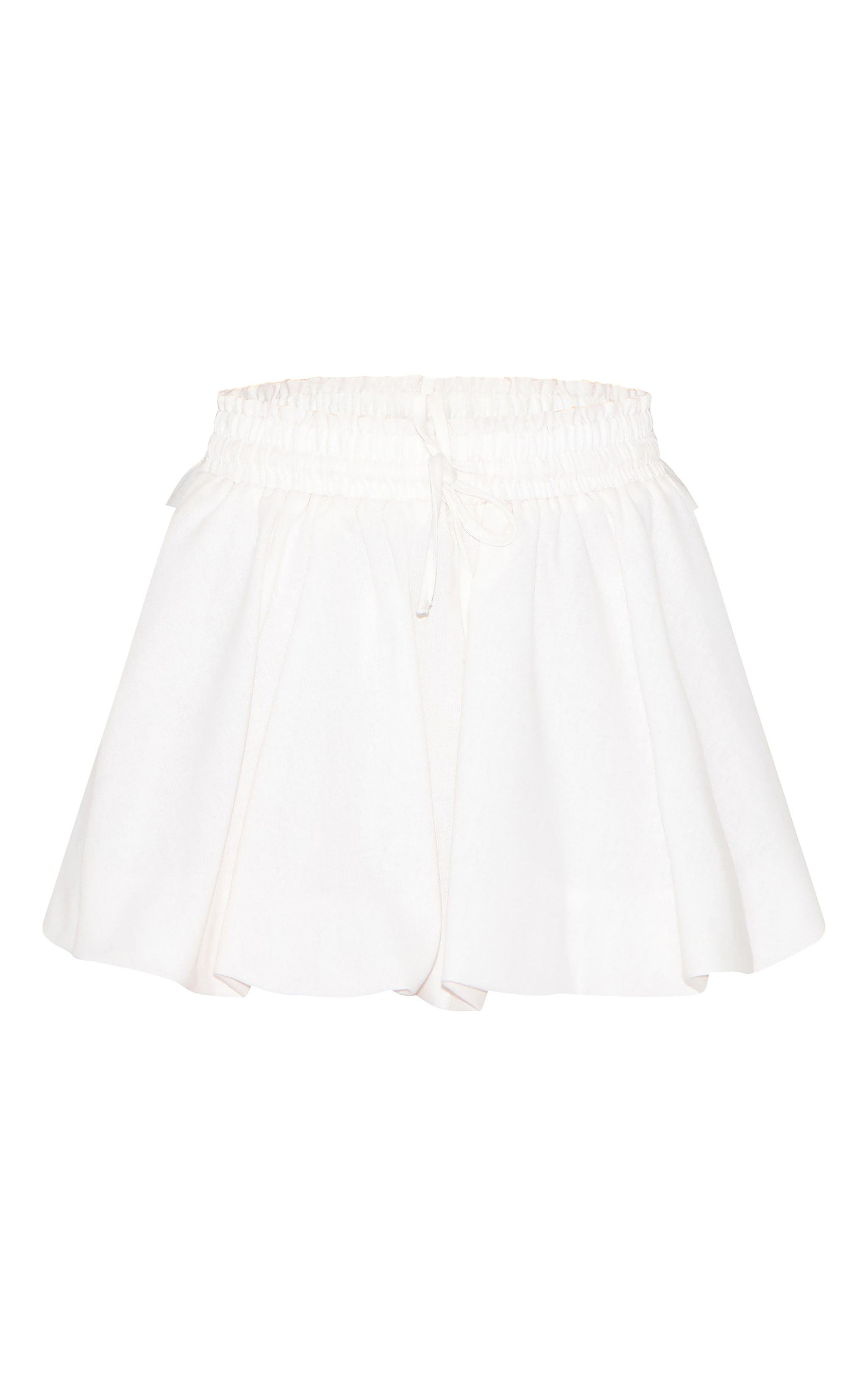  White Drawstring Puff Ball Skirt image 6