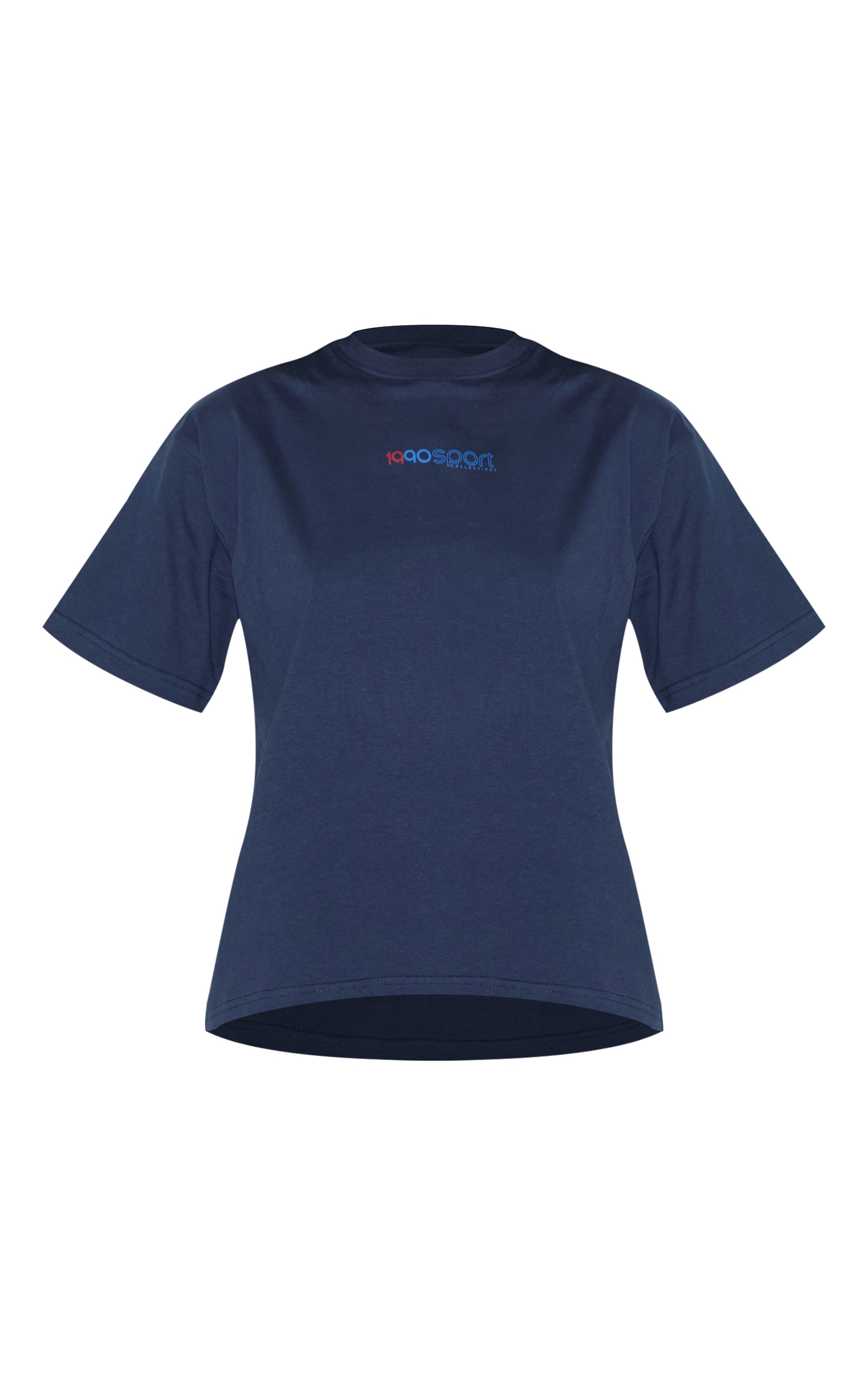 Navy Sport Collective Printed Boxy Oversized T Shirt image 5