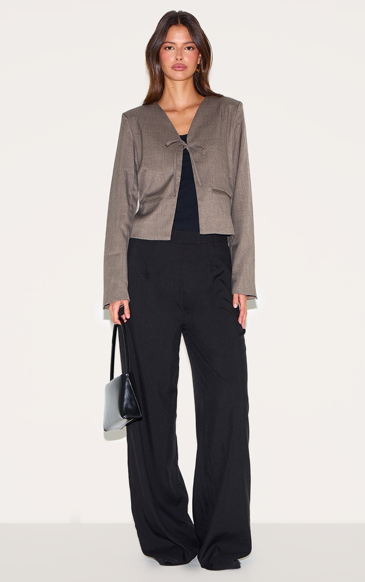Mushroom Tie Up Boxy Blazer image 3