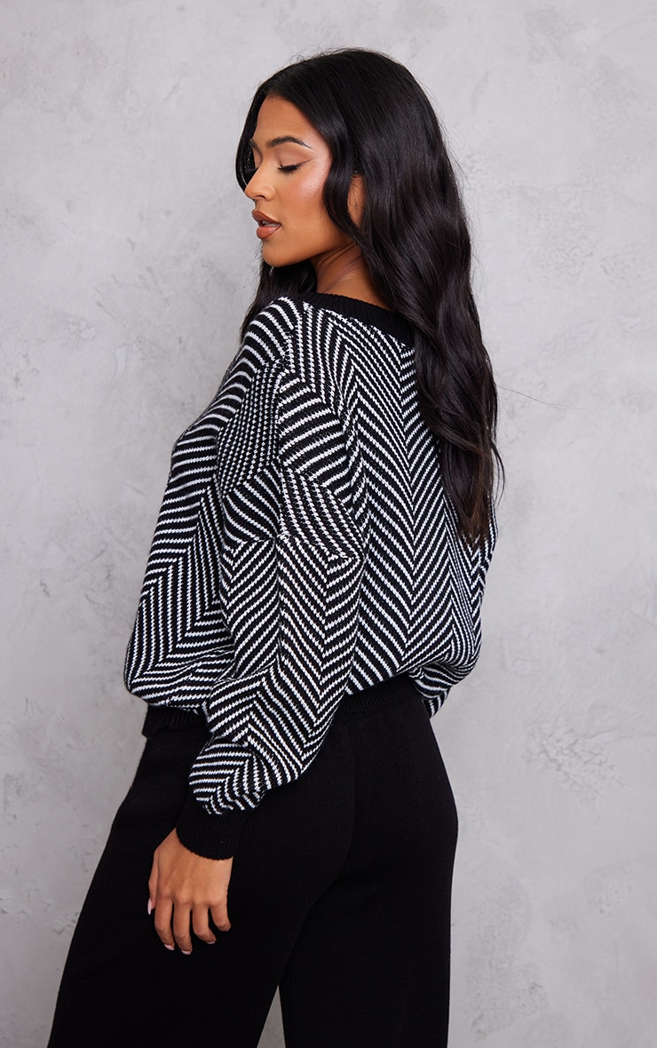 Tall Black Knitted Cardigan image 2