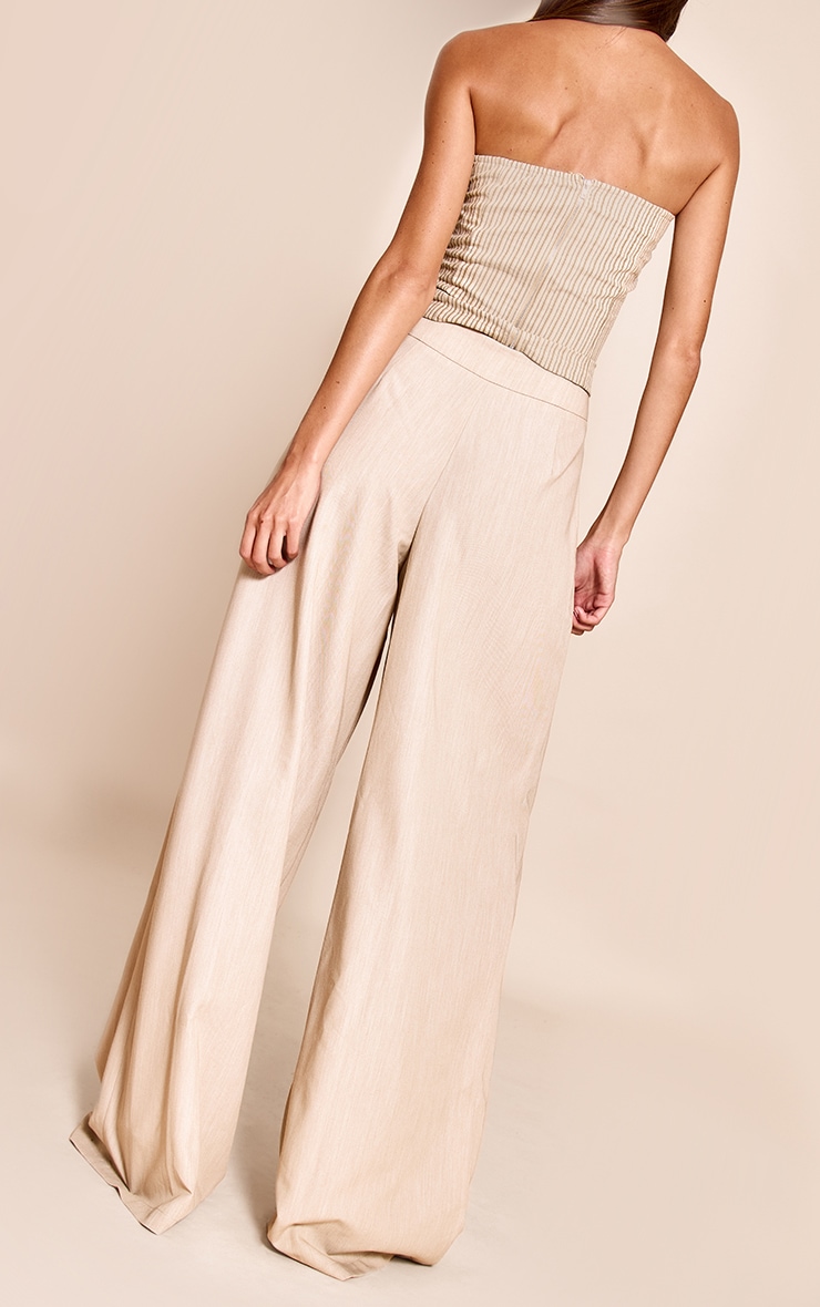 Mushroom Pleated Woven Wide Leg Pants image 3