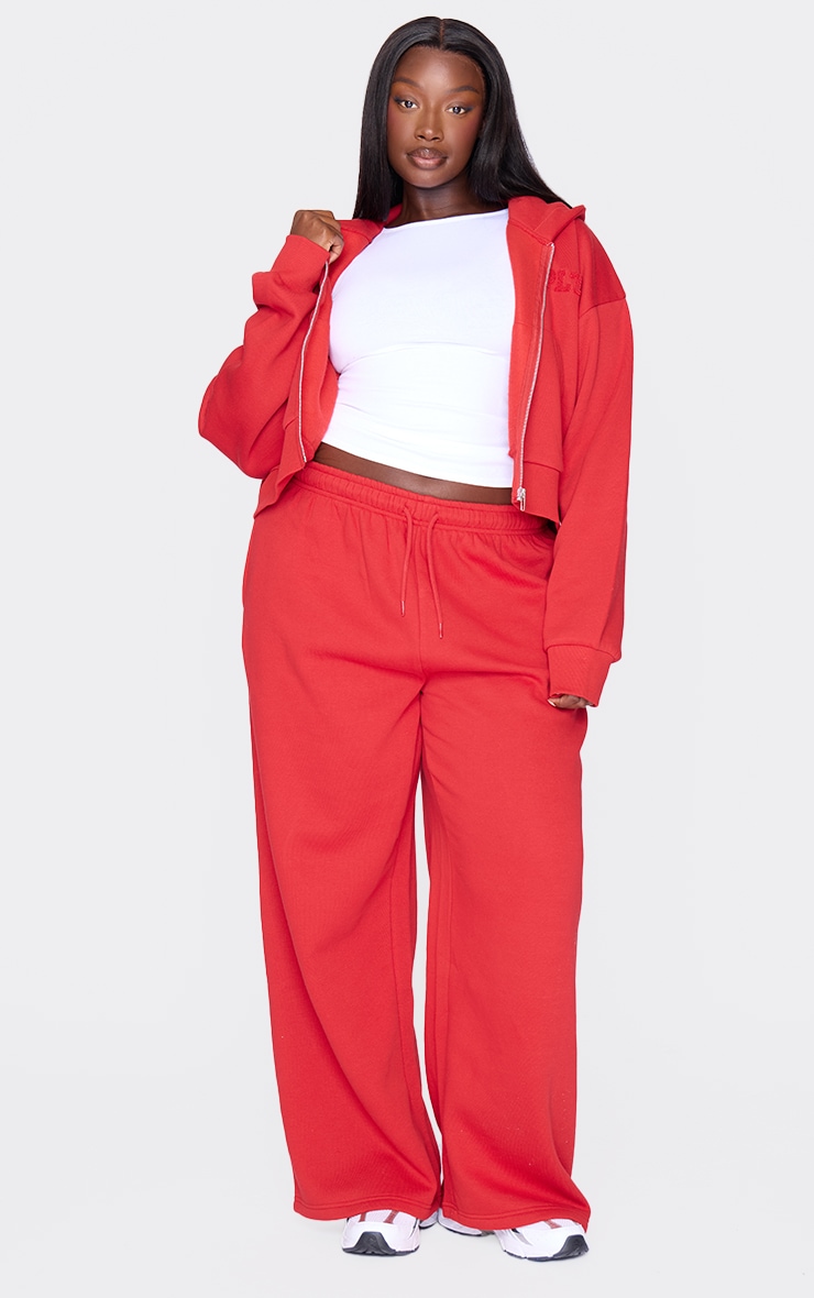 Plus size red zip up hoodie online