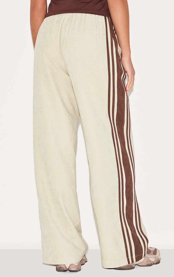 Sage Peach Skin Contrast Stripe Wide Leg Pants image 3