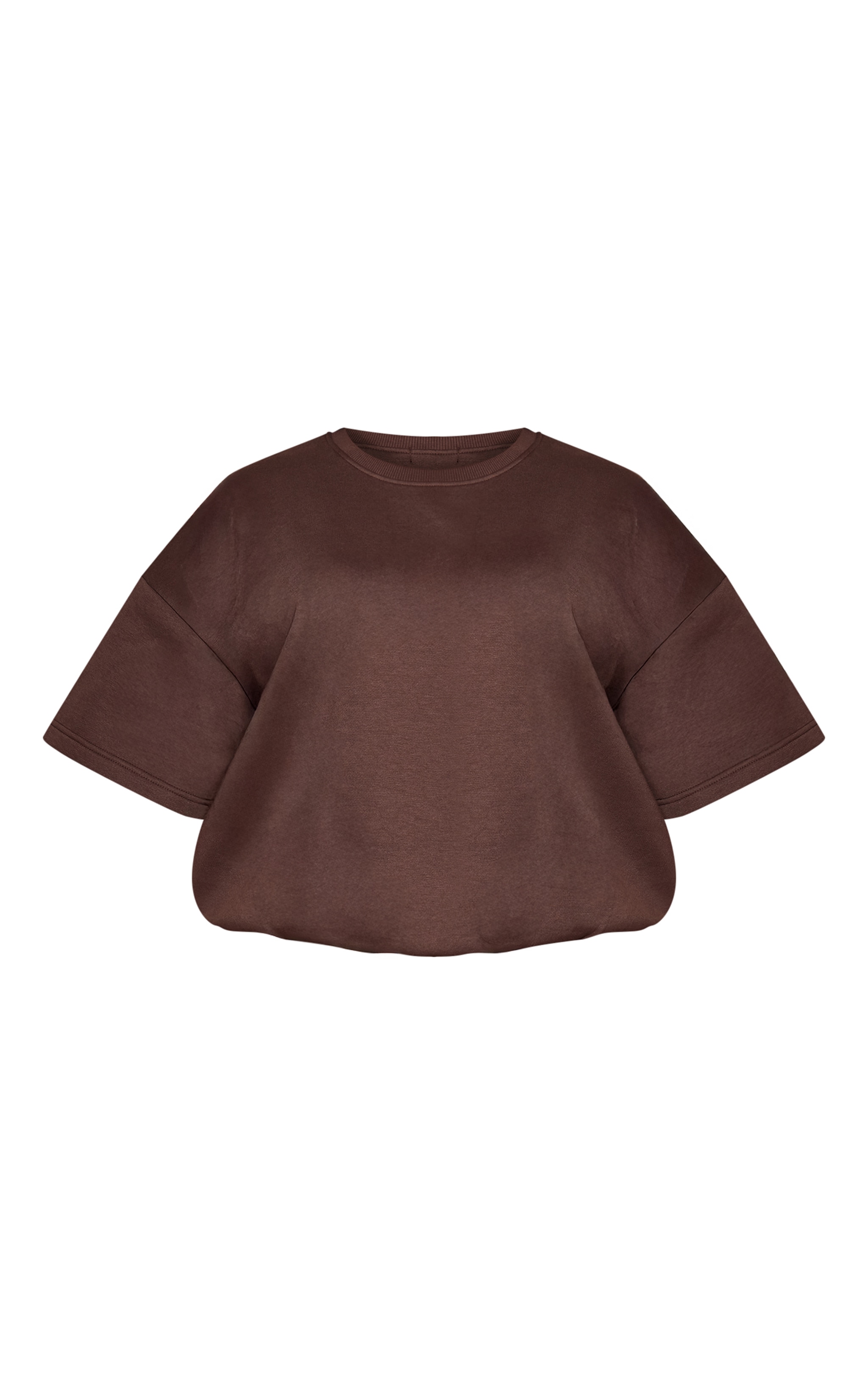 Plus  Chocolate Oversized Drop Shoulder Sweat T-Shirt image 5