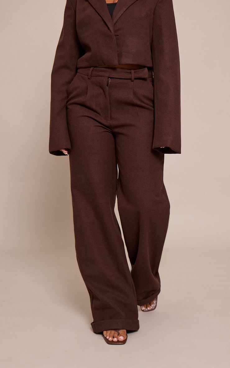 Shape Chocolate Wool Look Highwaisted Pants image 2