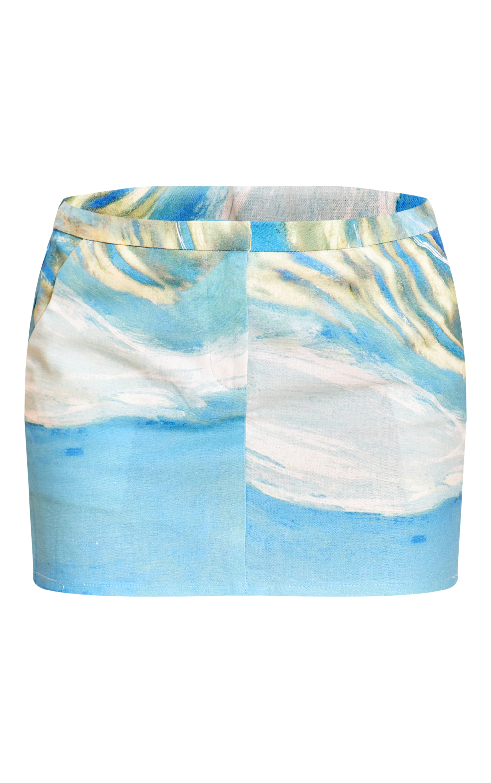 Blue Printed Mini Skirt image 6