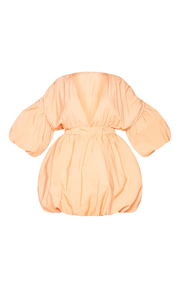 Plus Orange Puff Sleeve Puffball Hem Shift Dress | PrettyLittleThing AUS