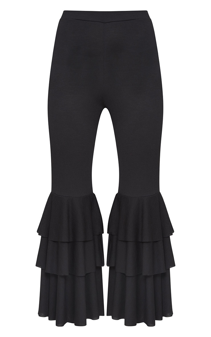 frill flared trousers