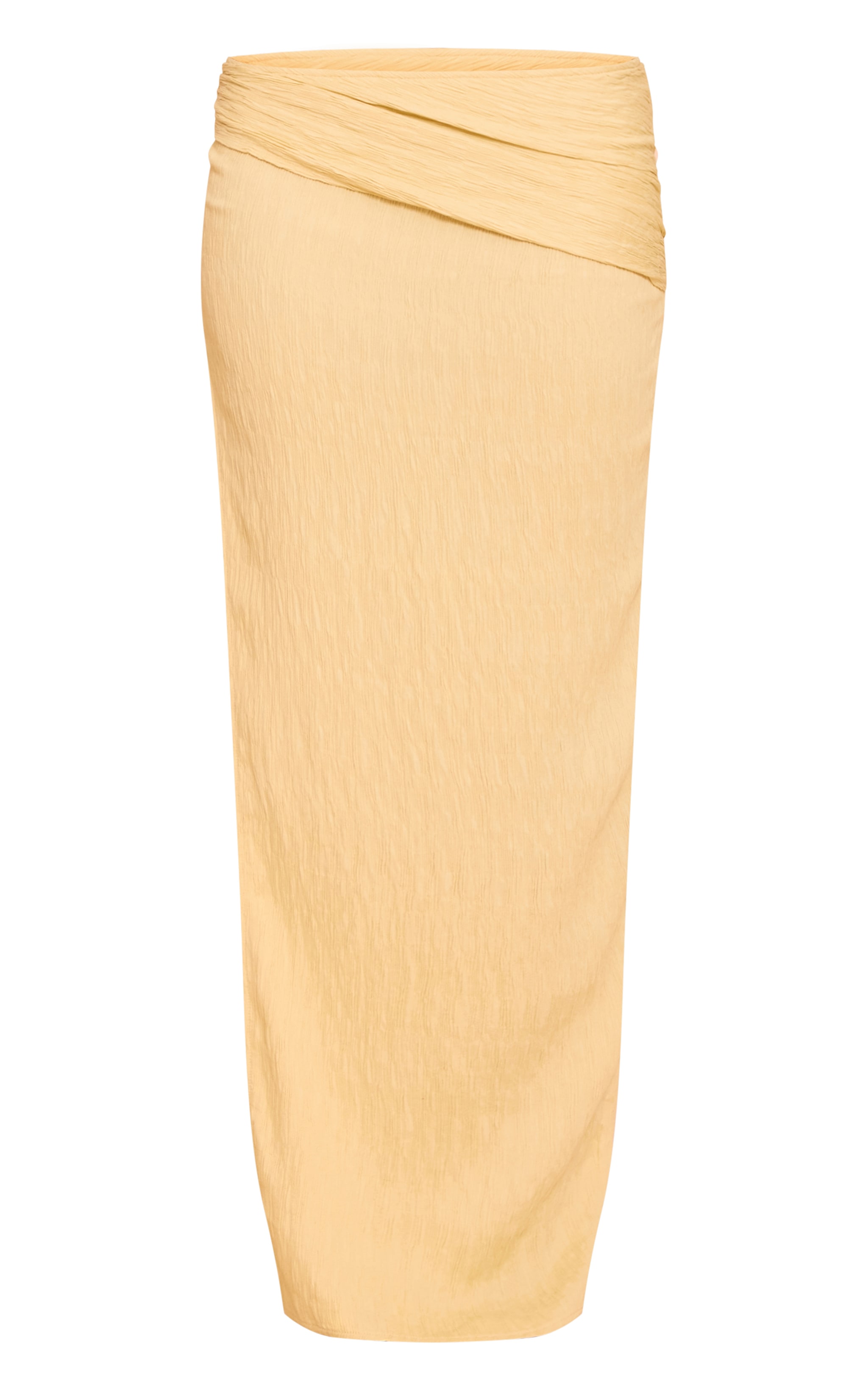 Lemon Woven Textured Maxi Skirt image 5