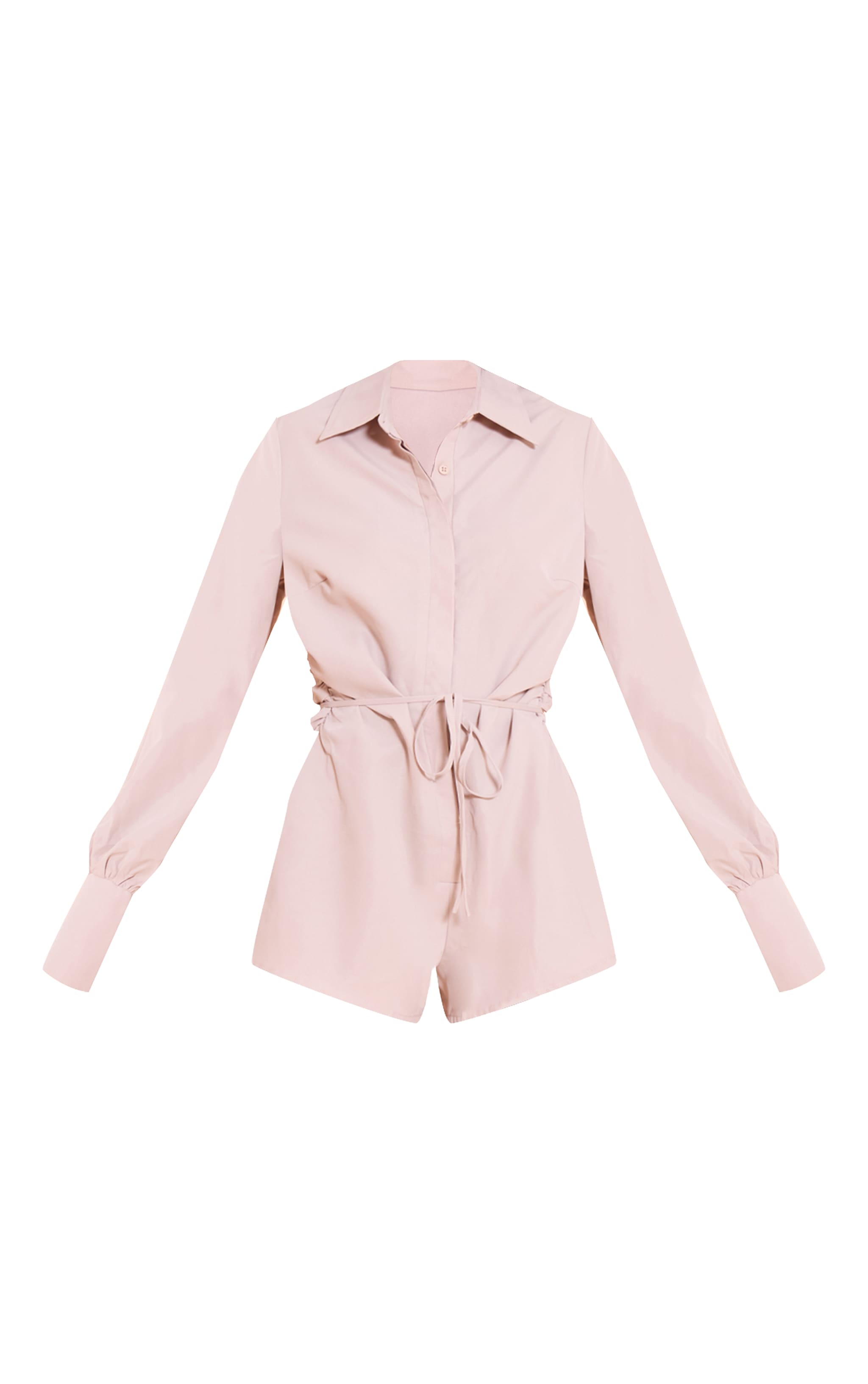 Cream Woven Belt Detail Romper image 5