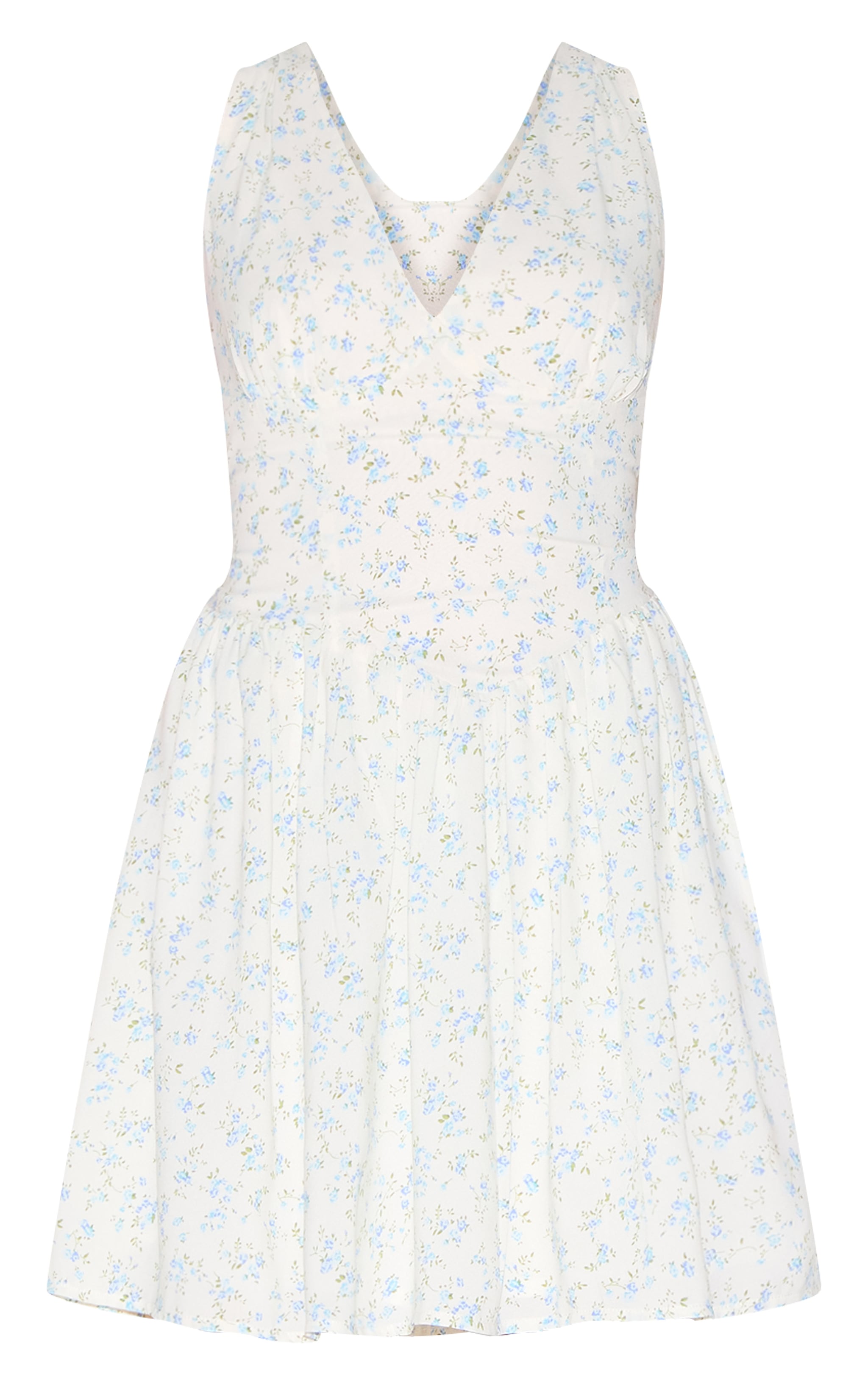 Petite Mini robe droite blanche fleurie image 5