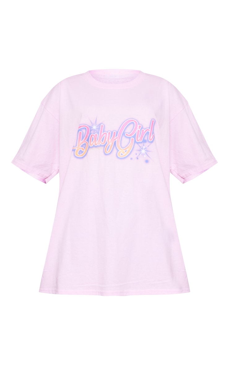 Baby Pink Babygirl Graffiti Printed T Shirt | Tops | PLT KSA
