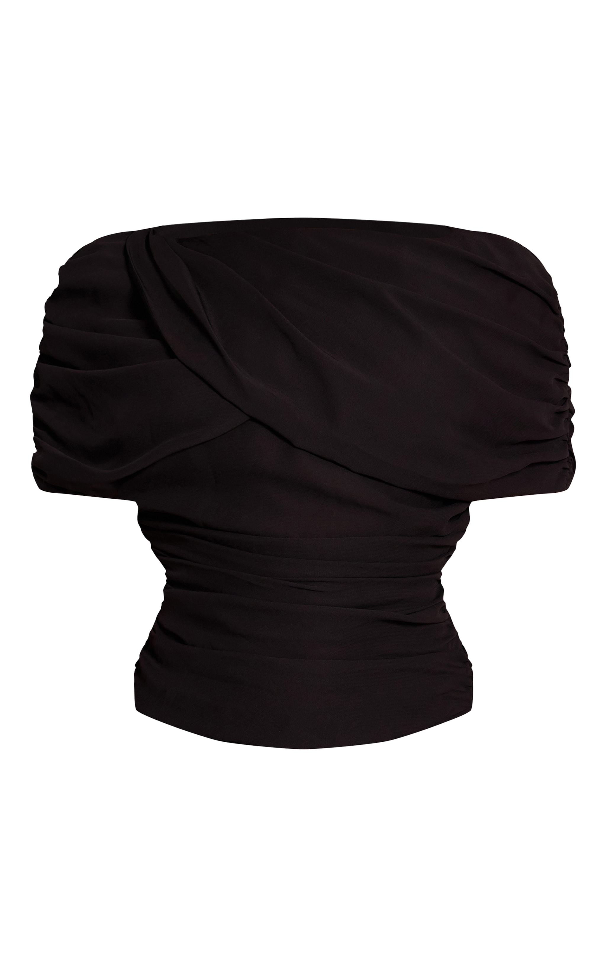 Black Chiffon Drape Top  image 5