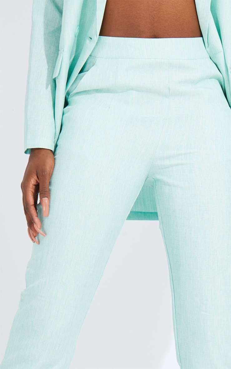 Tall Pantalon de tailleur oversize menthe à jambes évasées image 4