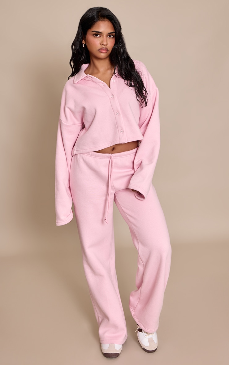 Petite Pink Thin Waistband Straight Leg Sweatpants  image 2