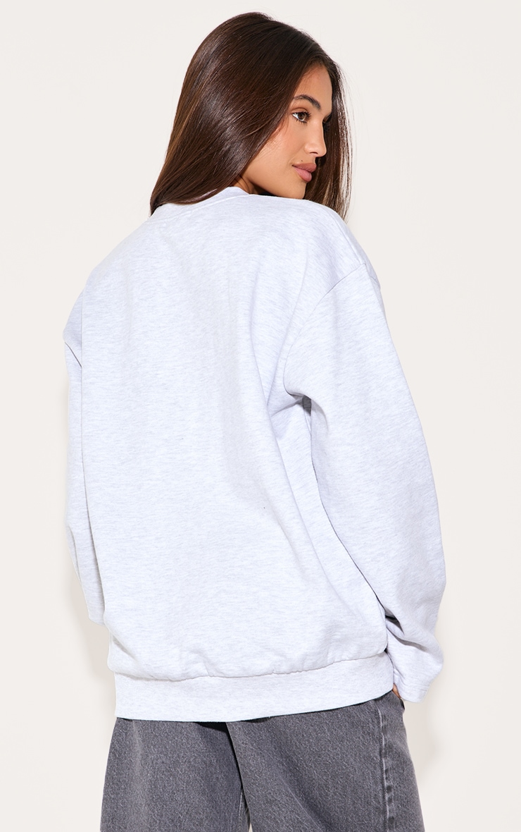 Ash Grey Premium Oversized Crew Neck Sweatshirt image 2