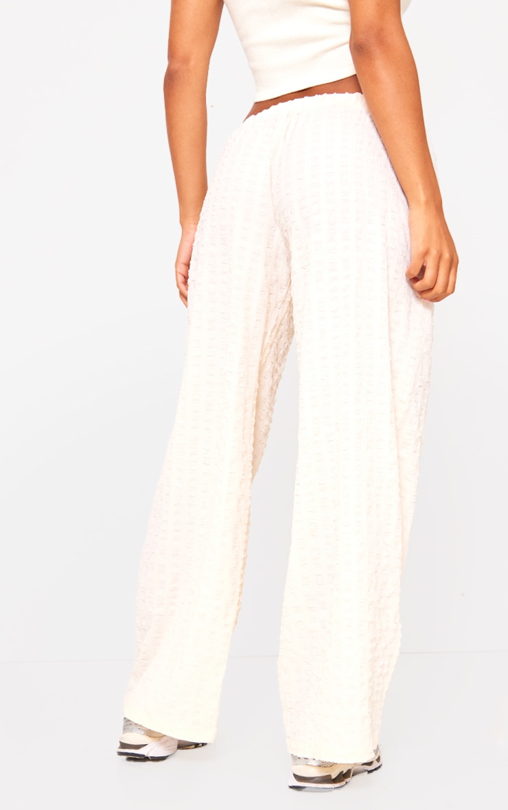  Stone Popcorn Textured Floaty Wide Leg Pants image 3