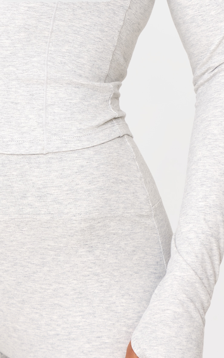 Ash Grey Marl Sculpt High Waist Gym Legging image 4