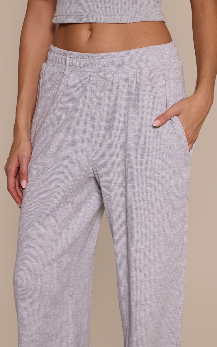 Ash Grey Waffle Pyjama Bottoms image 4