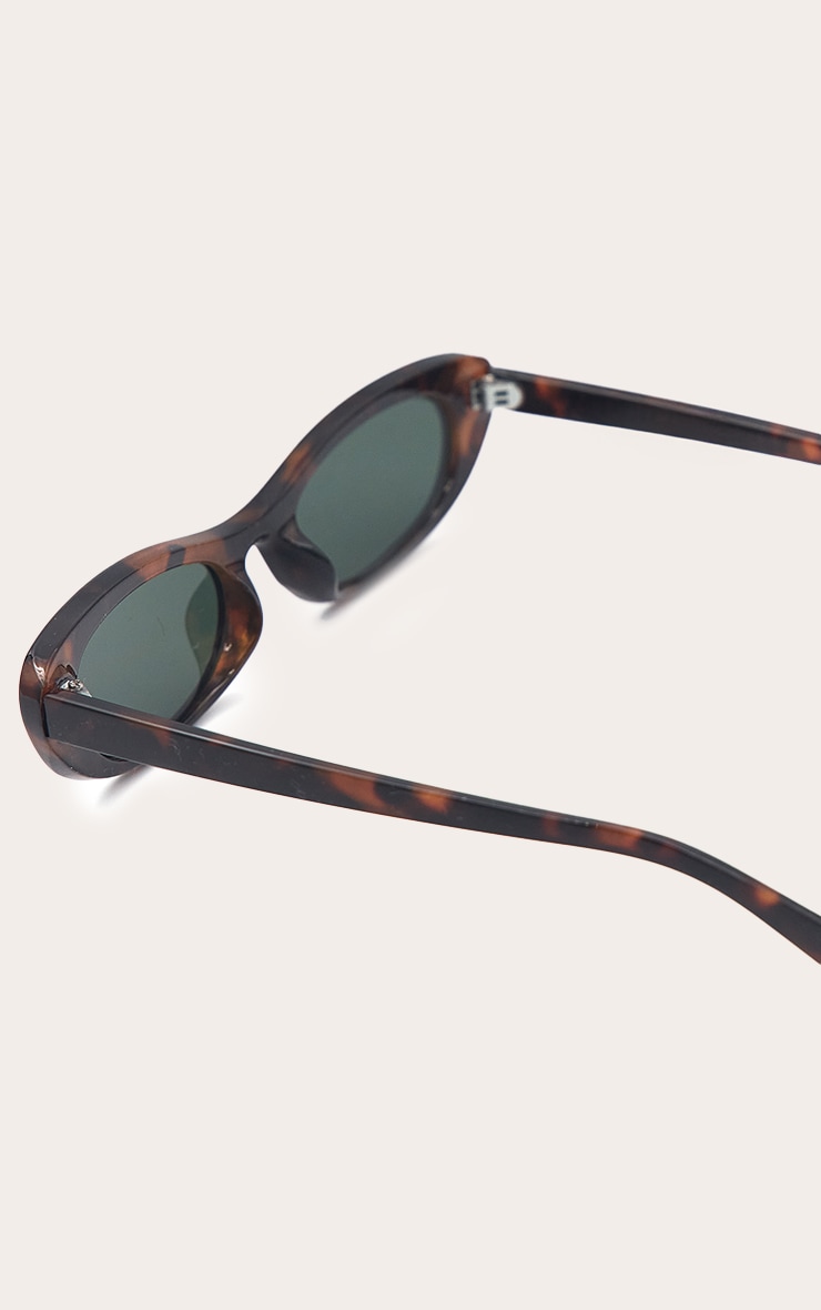 Dark Tortoiseshell Smooth Cat Eye Sunglasses image 4