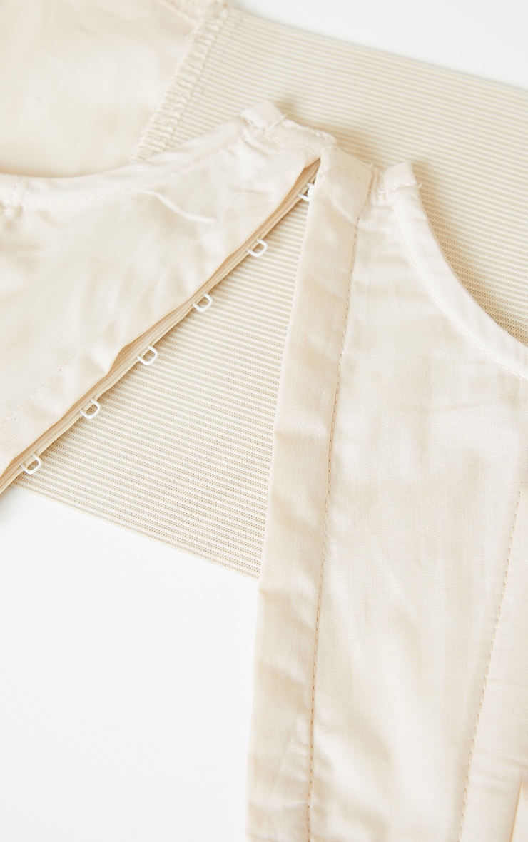 Ceinture style corset crème structurée découpée image 3