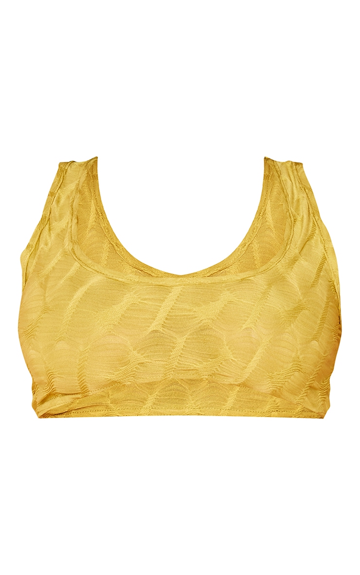 Lime Textured Crop Top image 5