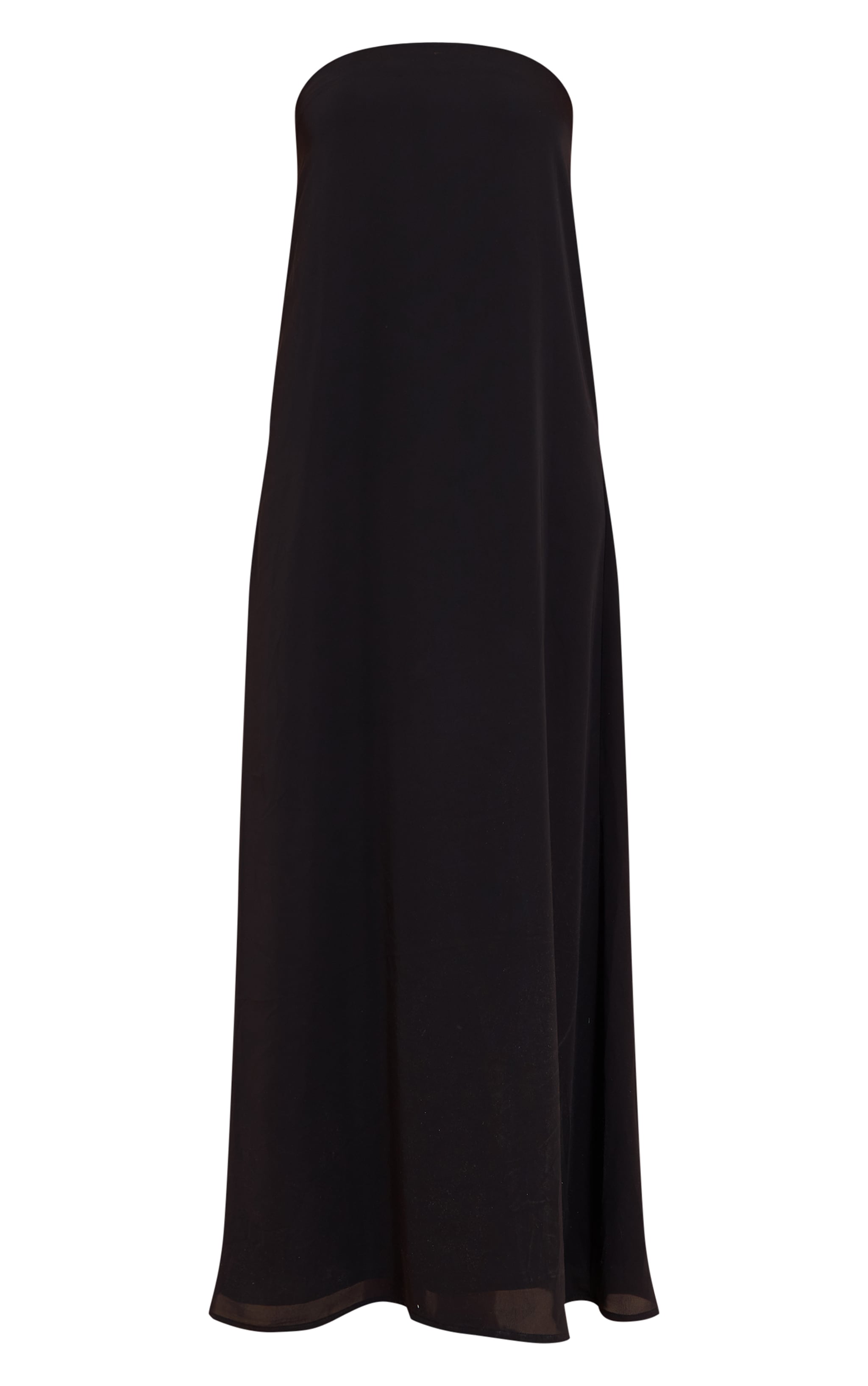Black Bandeau Column Maxi Dress image 5