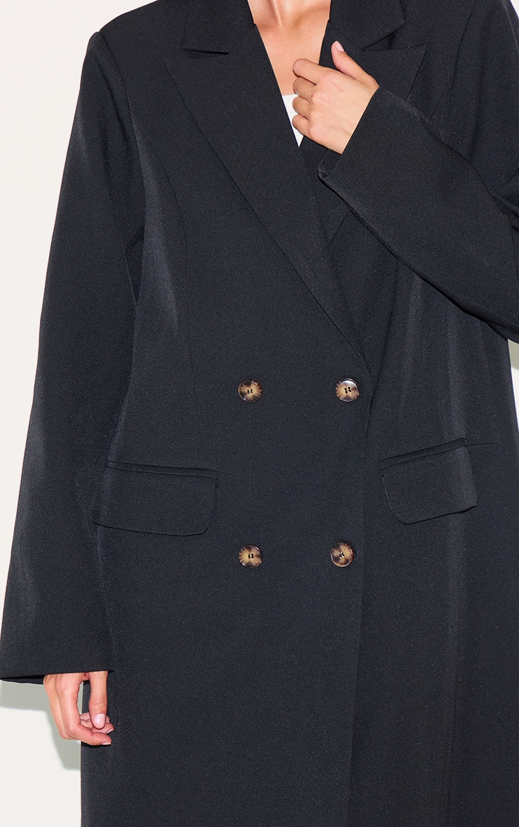 Black Maxi Length Duster Coat image 4