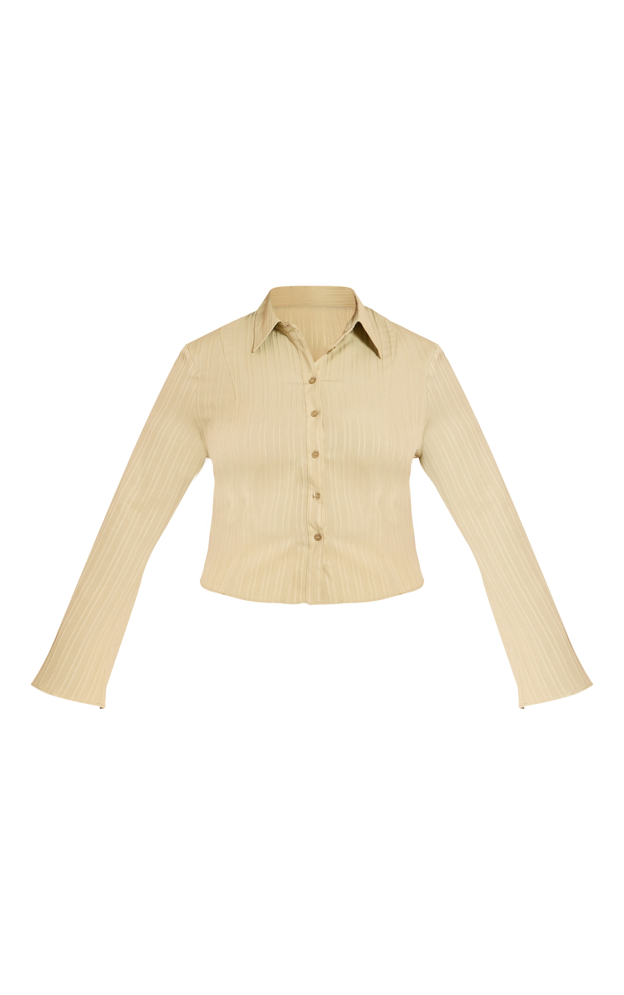 Plus Chemise satinée texturée vert sauge nouée derrière image 5