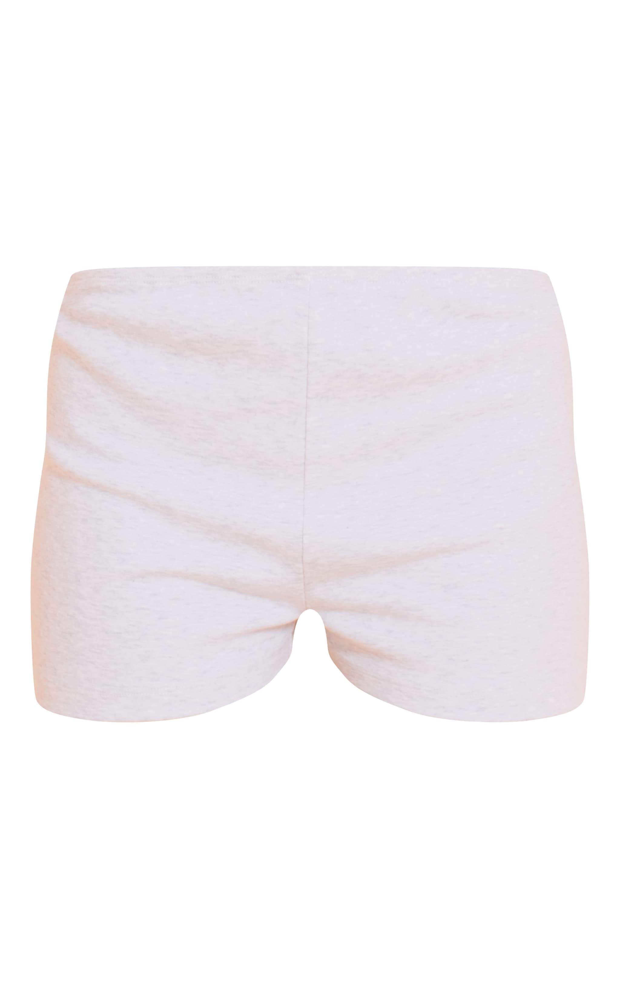  Petite Ash Grey Modal Ribbed Pull On Mini Shorts image 6