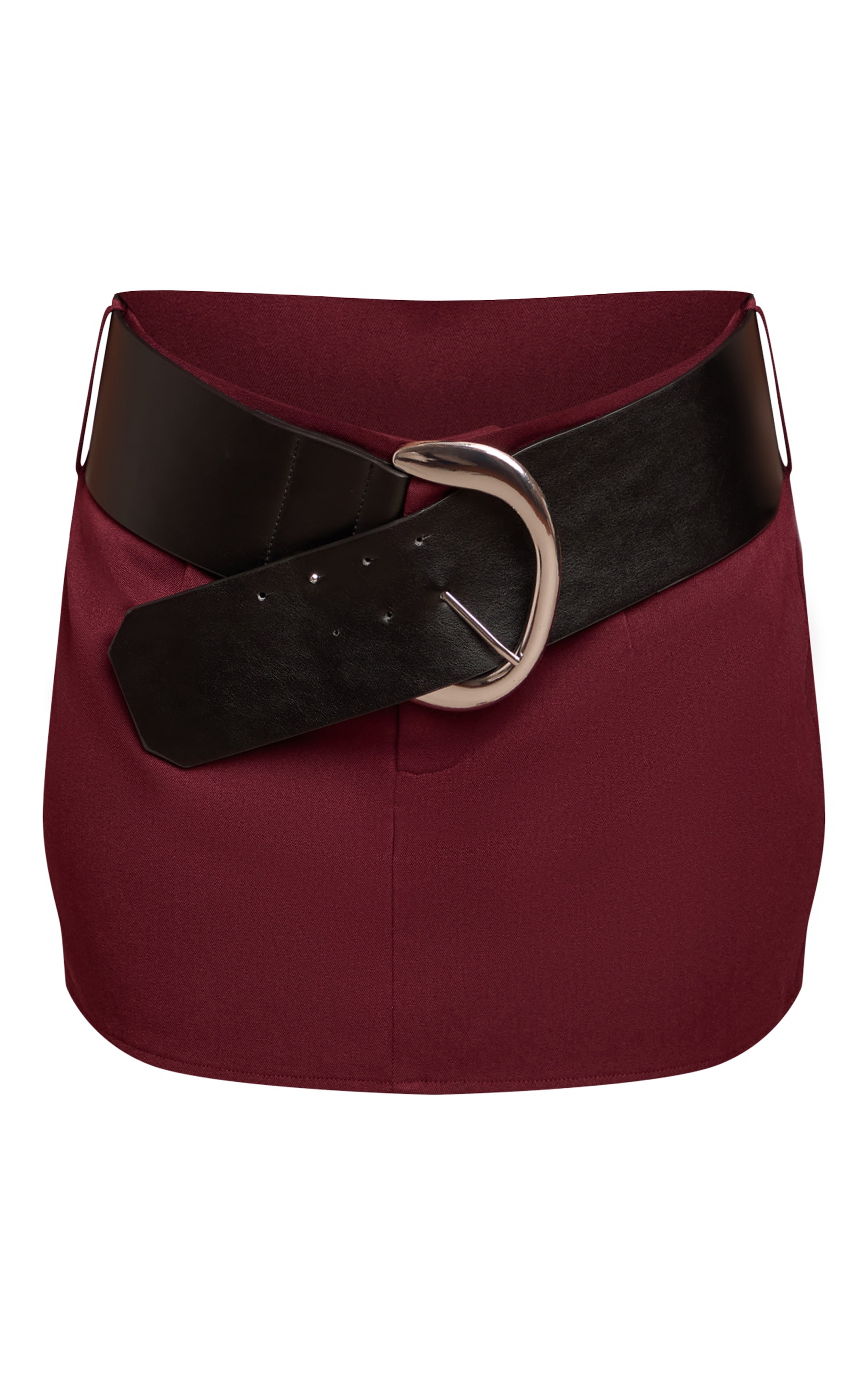 Plum Thick Belt Mini Skirt image 6