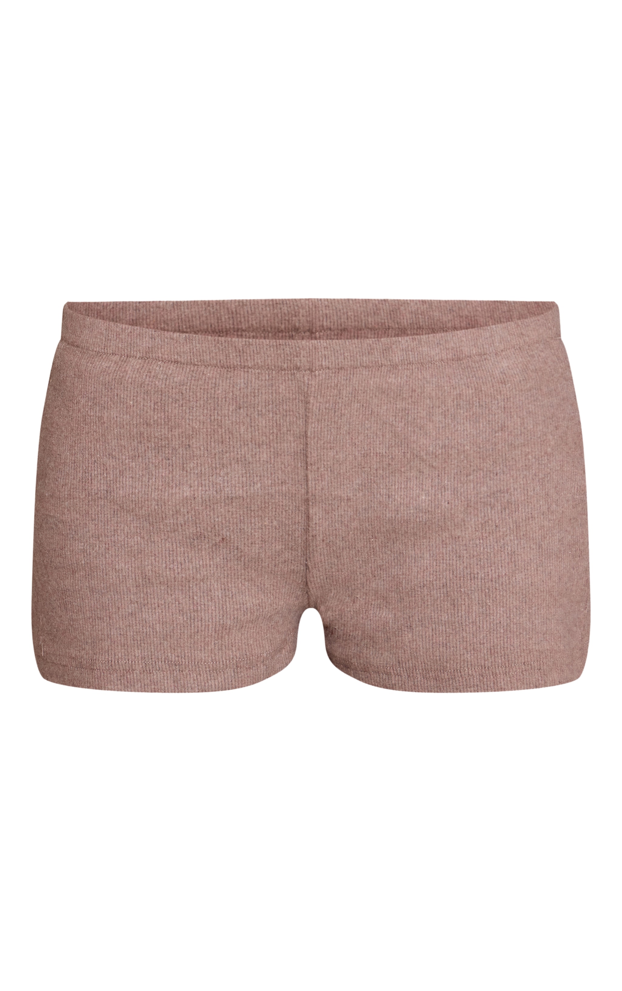 Light Brown Thick Brushed Rib Hot Pant image 6
