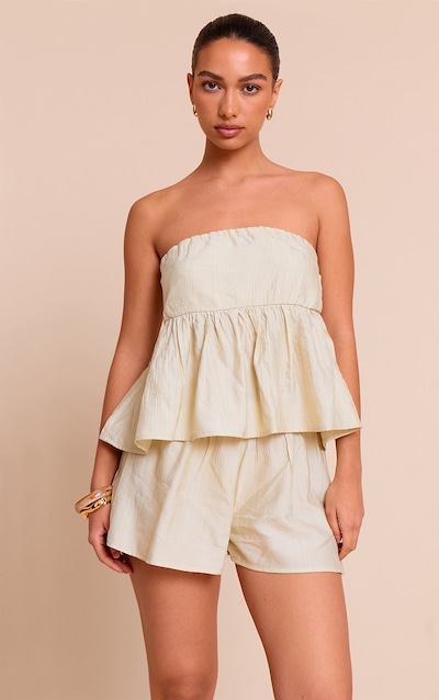Top bustier long texturé argile