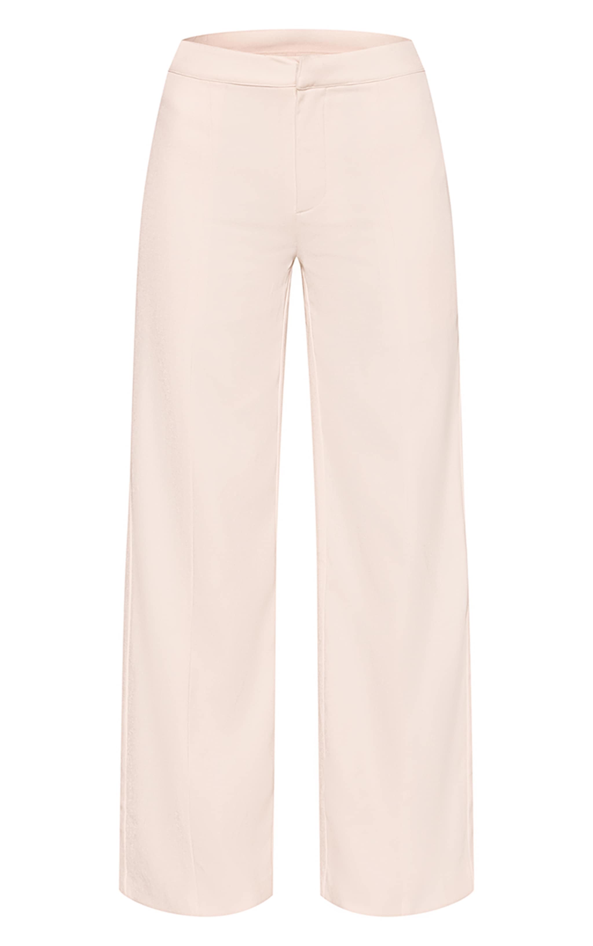 Cream Tailored Woven Seam Detail Pants image 5