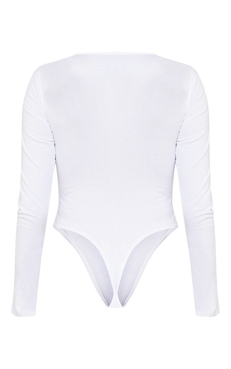 Shape White Cotton Scoop Neck Bodysuit image 6