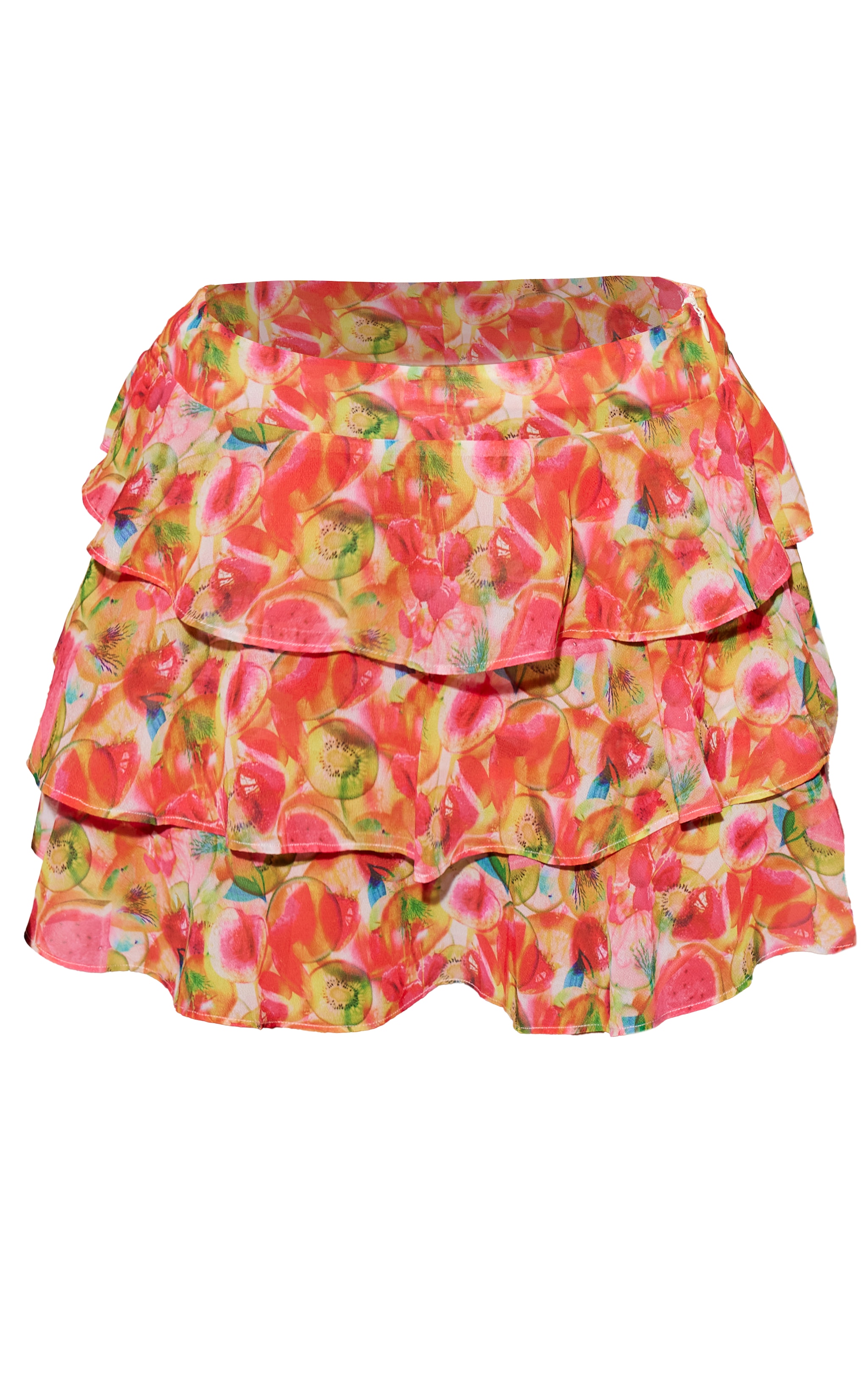 Multi Fruit Print Frill Rara Beach Skirt | Swimwear