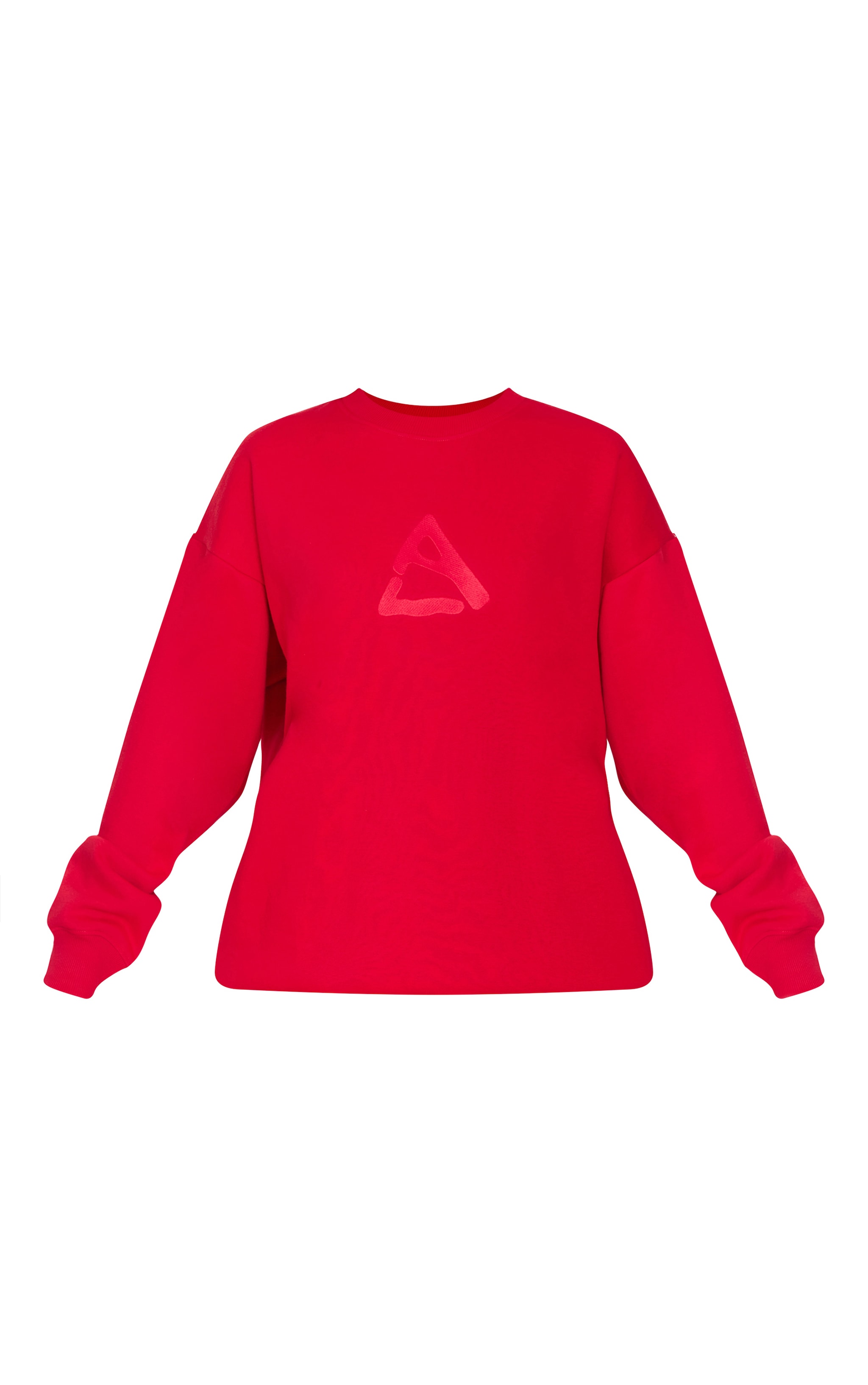 Dark Red Embroidered Sweatshirt image 5