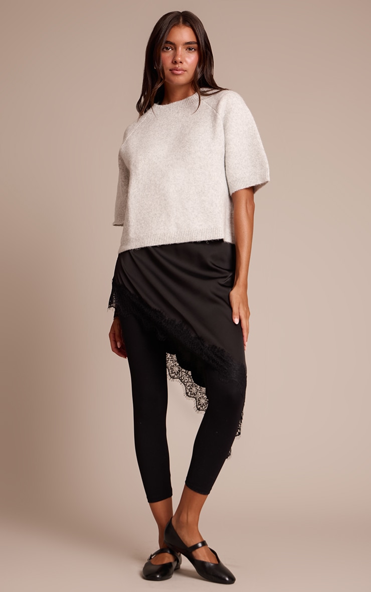 soft Grey Soft Knit T-shirt image 3