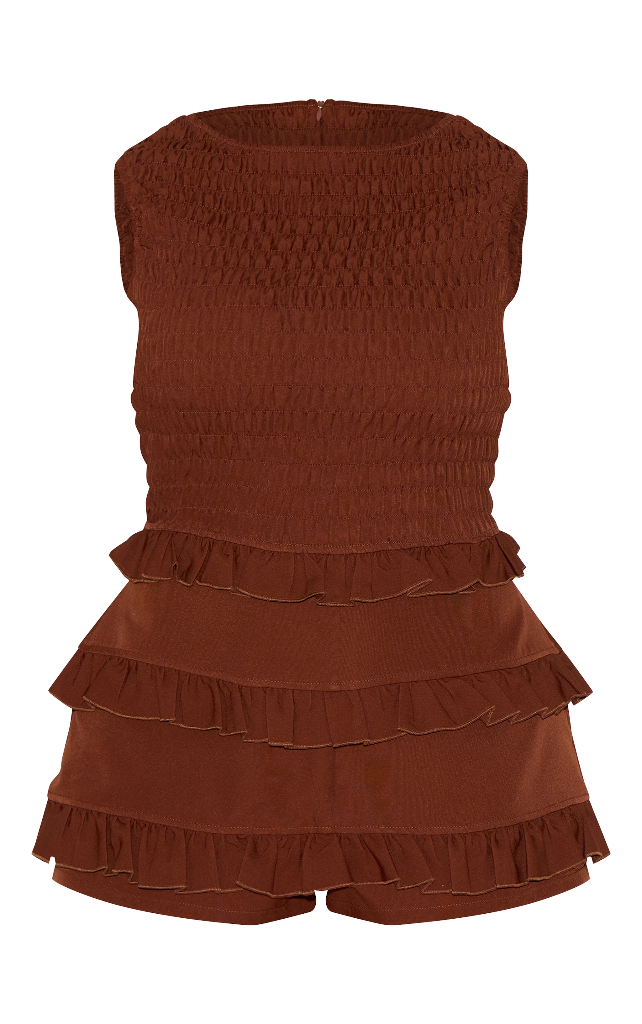 【月】 Henleyneck Knit Rompers美品 Irini|Beige Deep V neck Playsuit|Plunge|Plunging neck|Womens
