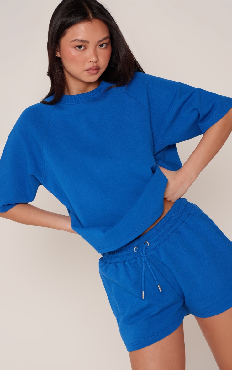 Cobalt Embroidered Interlock Shorts