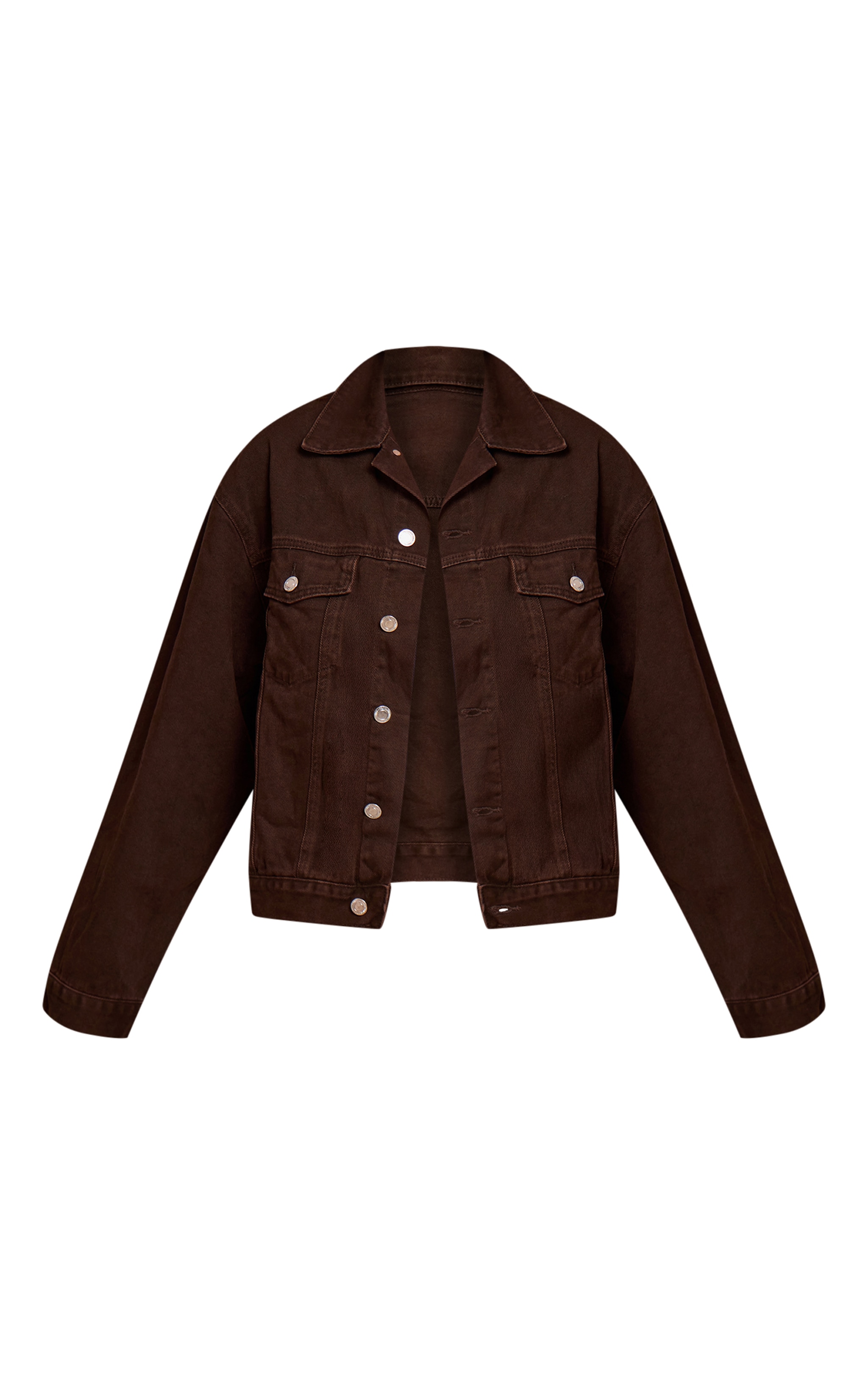 Dark Chocolate Oversized Classic Denim Jacket image 5