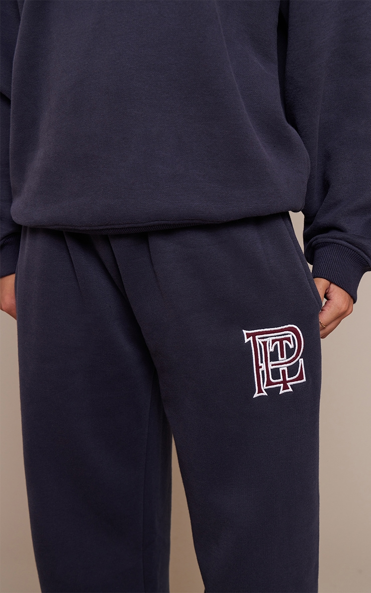 PLT Navy Cotton Fleece Straight Leg Sweatpants image 4