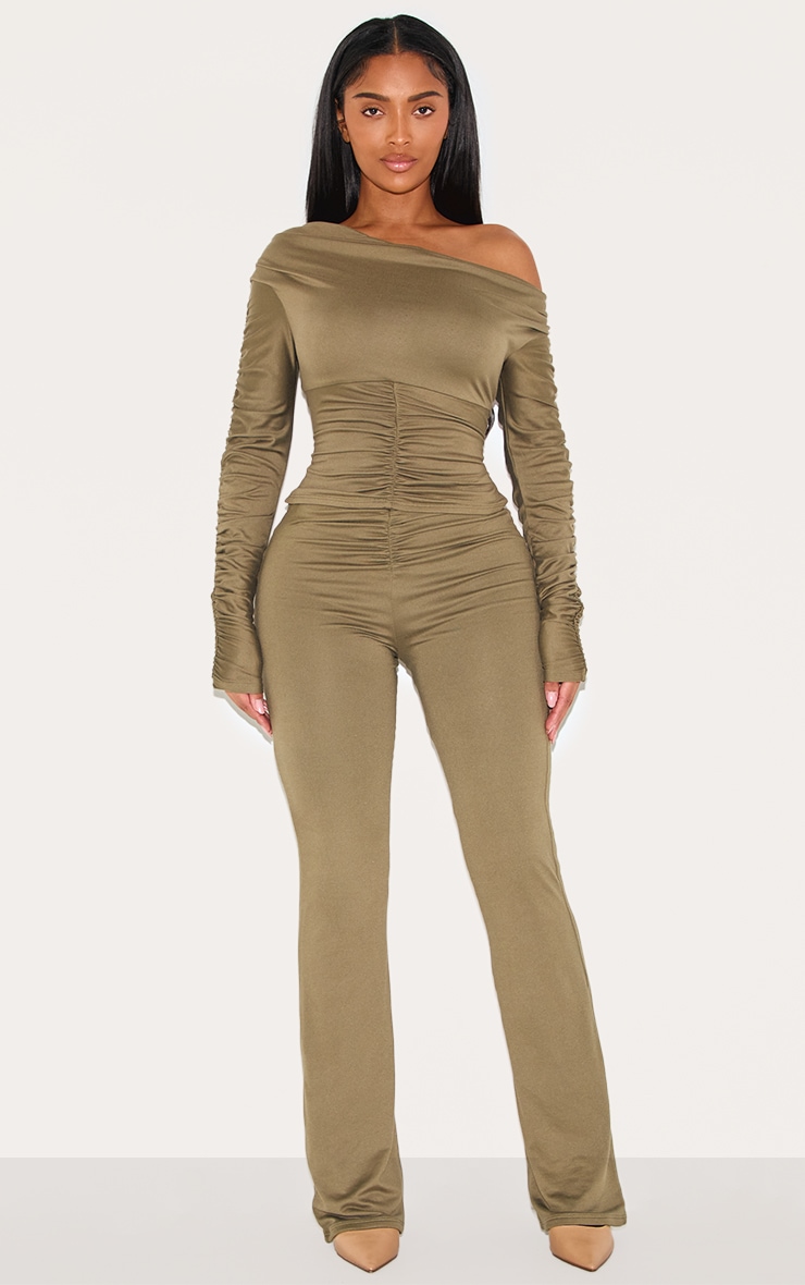 Shape Olive Super Soft Highwaisted Ruched Flare Pants image 1
