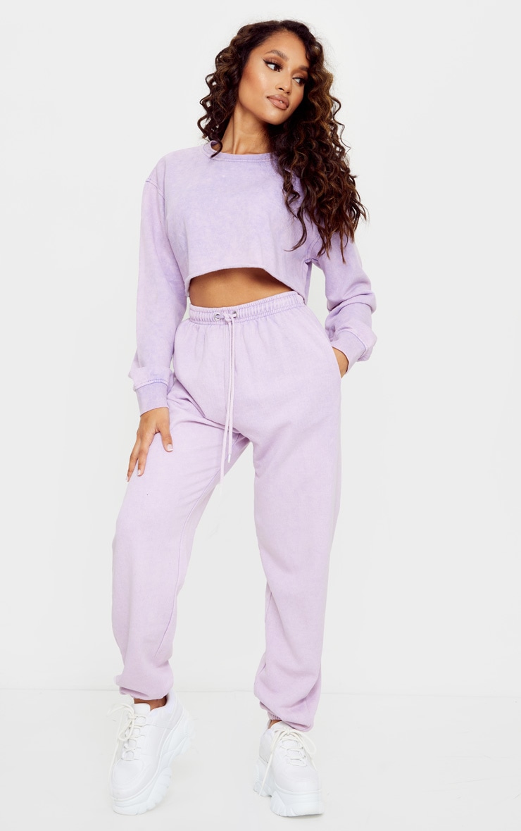 Petite Washed Purple Joggers