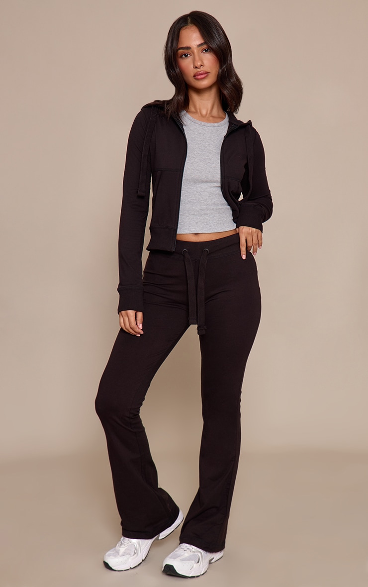 Petite Haut de survêtement ajusté noir à zip image 3