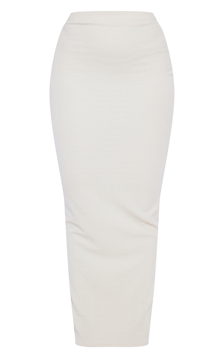 Stone Textured Jersey High Waist Midaxi Skirt image 5