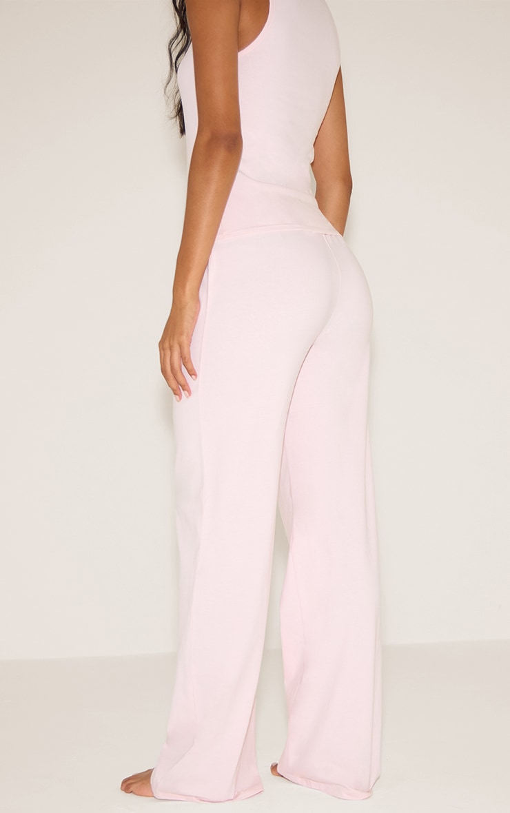 Baby Pink Jersey Wide Leg Pj Bottoms image 3