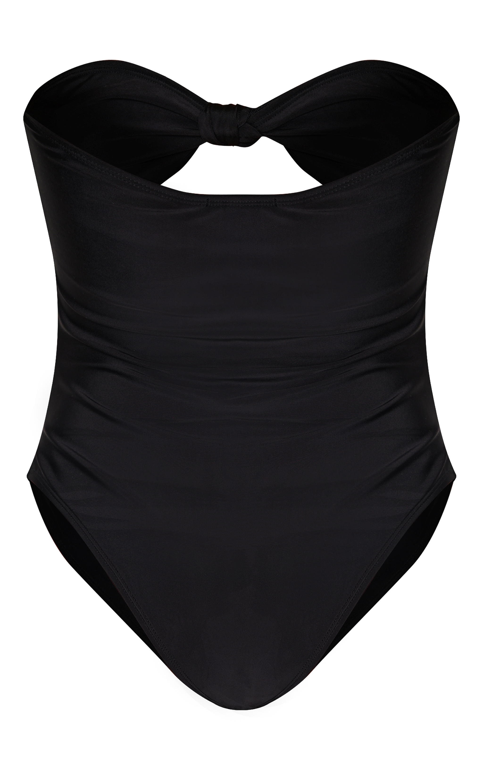 Maillot de bain noir à découpes et détails noués image 6